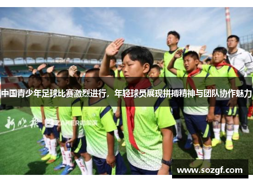 中国青少年足球比赛激烈进行，年轻球员展现拼搏精神与团队协作魅力